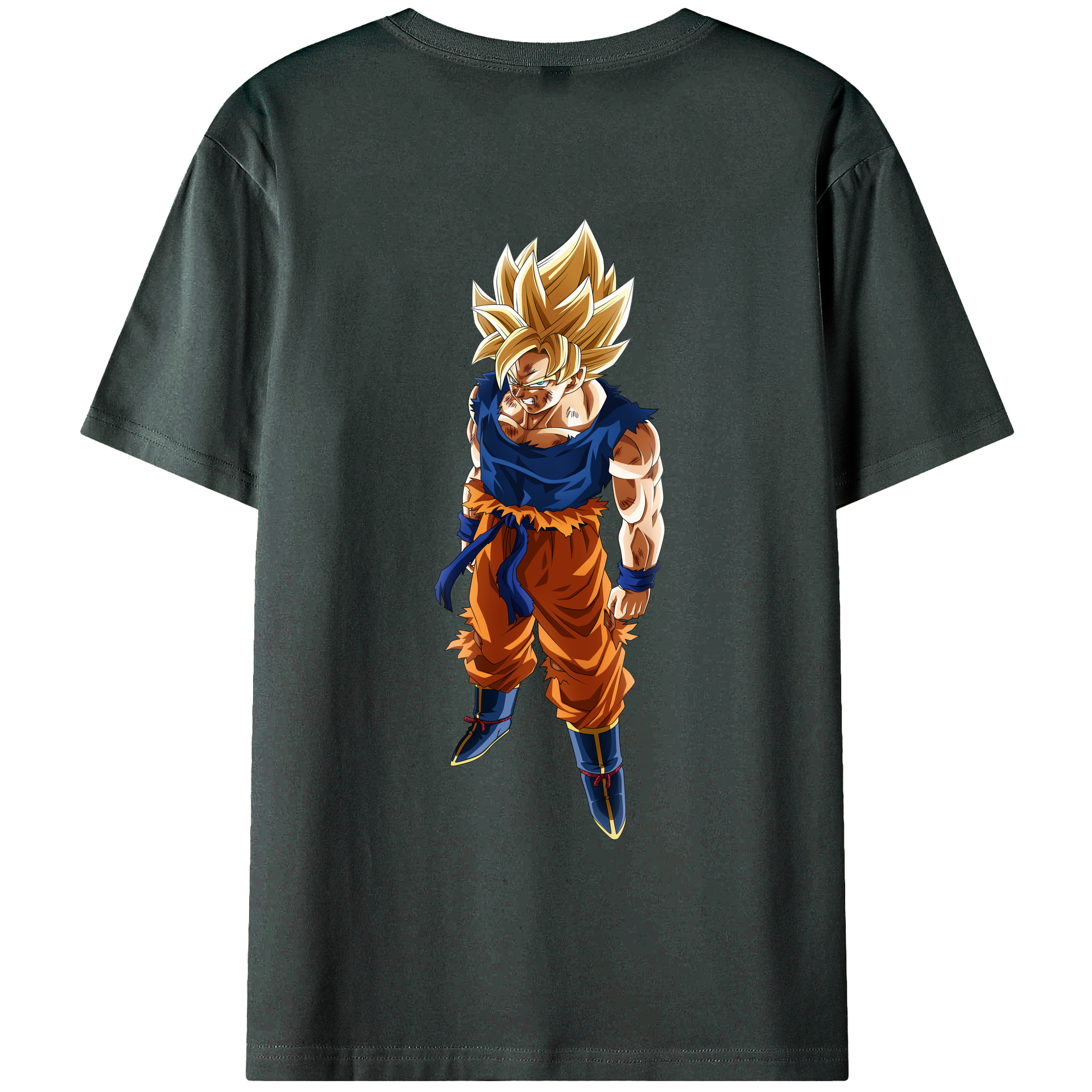 （画像用） ドラゴンボール 孫悟空（そん ごくう）Son Goku カカロット DRAGON BALL Kakarotto 綿100％ メンズ半袖Tシャツ（バックプリント） 通気性